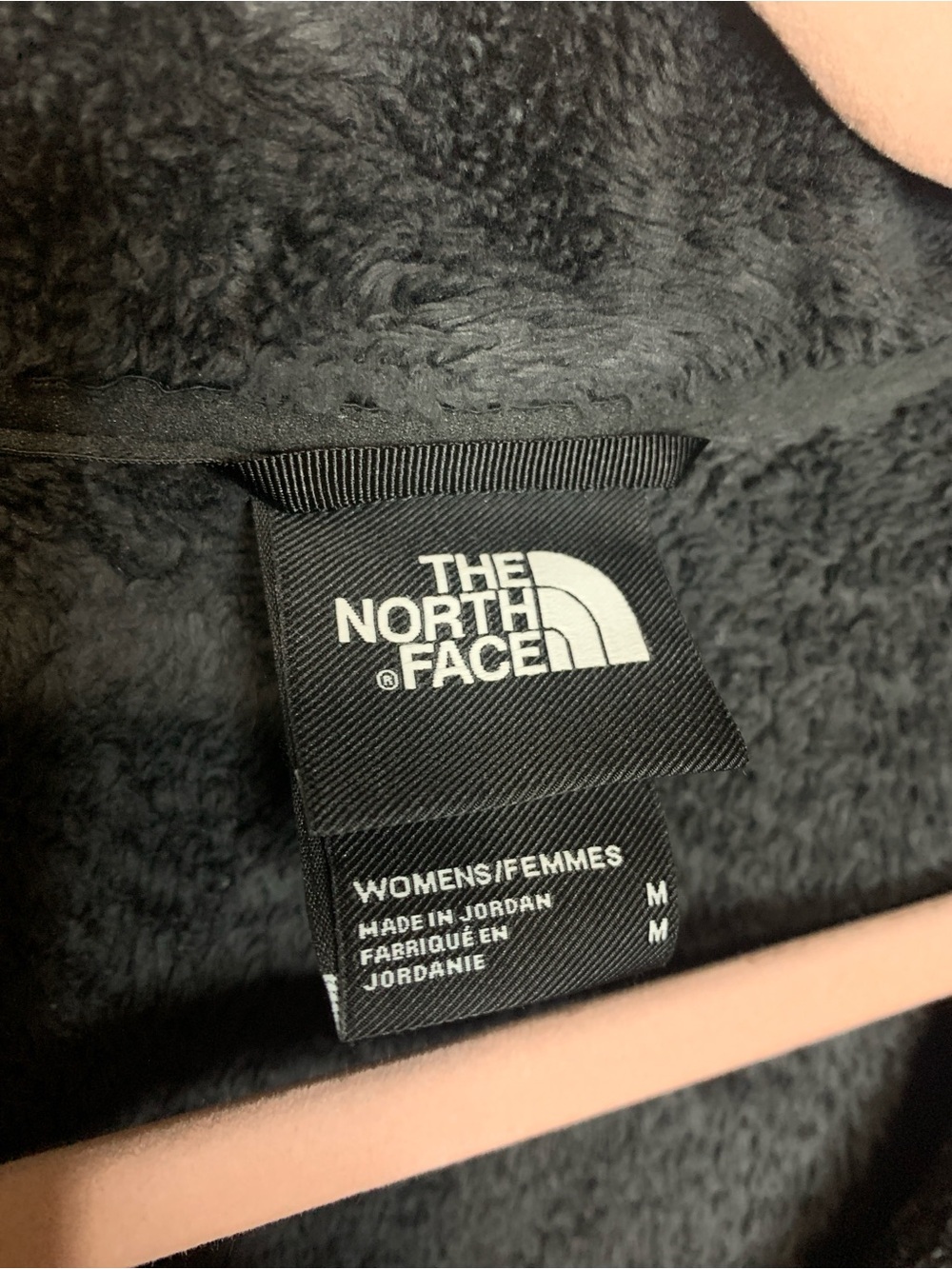 NORTH FACE Osito Black Fuzzy Fleece Pullover Quarter Zip Pockets - Picture 4 of 6